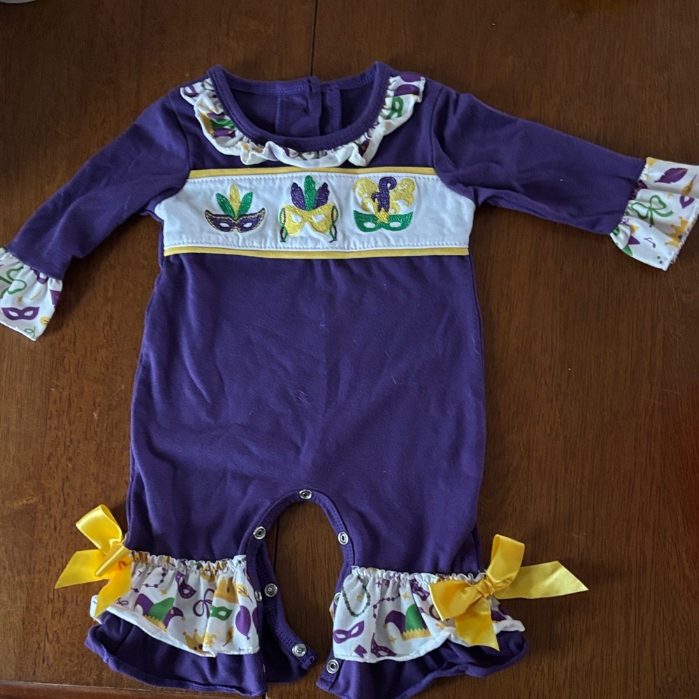 Purple Kids One Piece Great For Mardi Gras